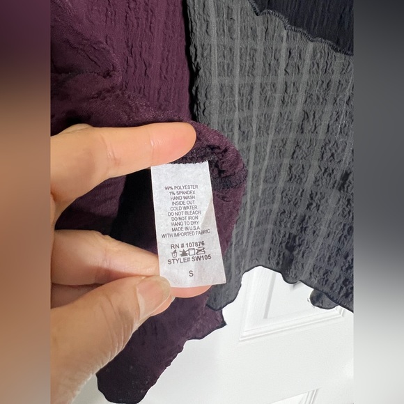 🩶 Colorblock Gauze Blouse - Picture 4 of 6